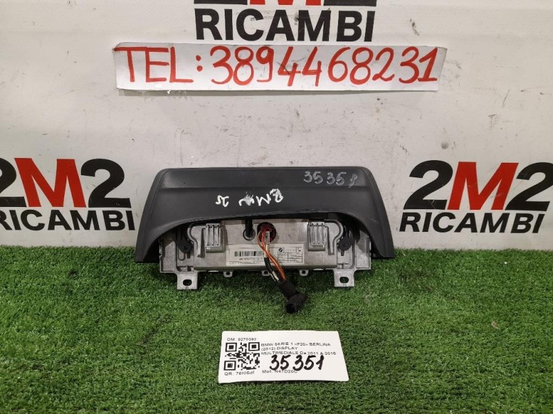 Display Multimediale 65509262752 9270392 Bmw Serie 1 F20 Berlina 2012