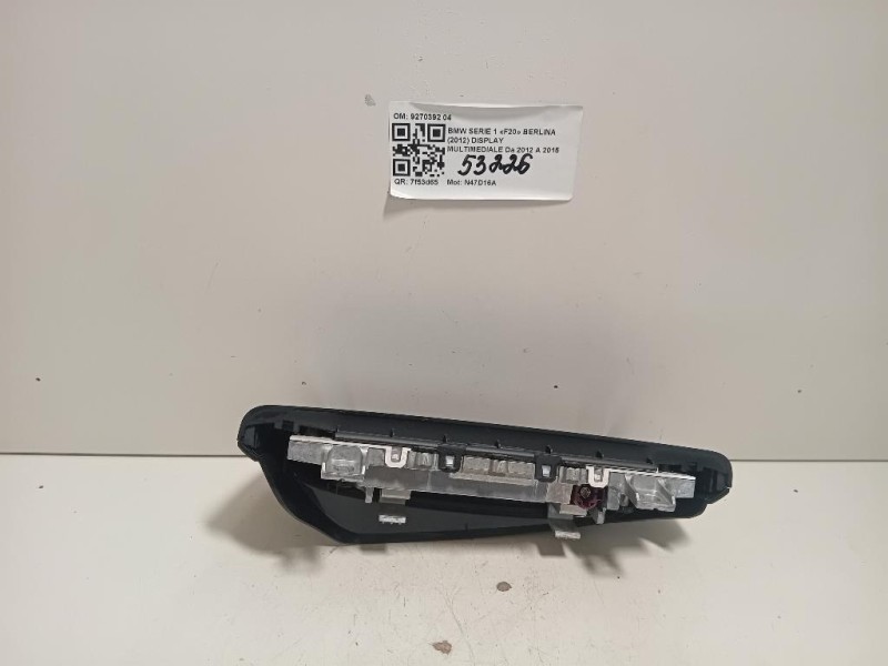 Display Multimediale 9270392 04 Bmw Serie 1 F20 Berlina 2012