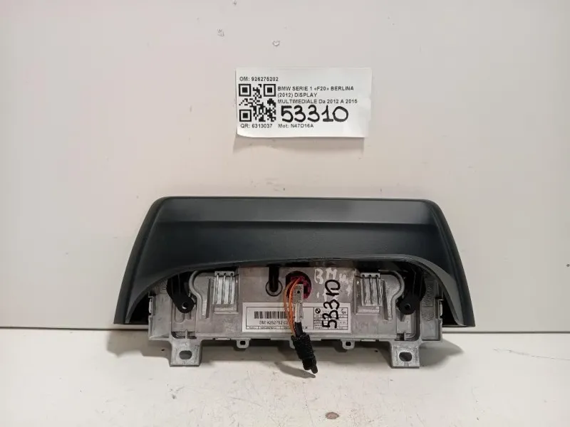 Display Multimediale 926275202 Bmw Serie 1 F20 Berlina 2012