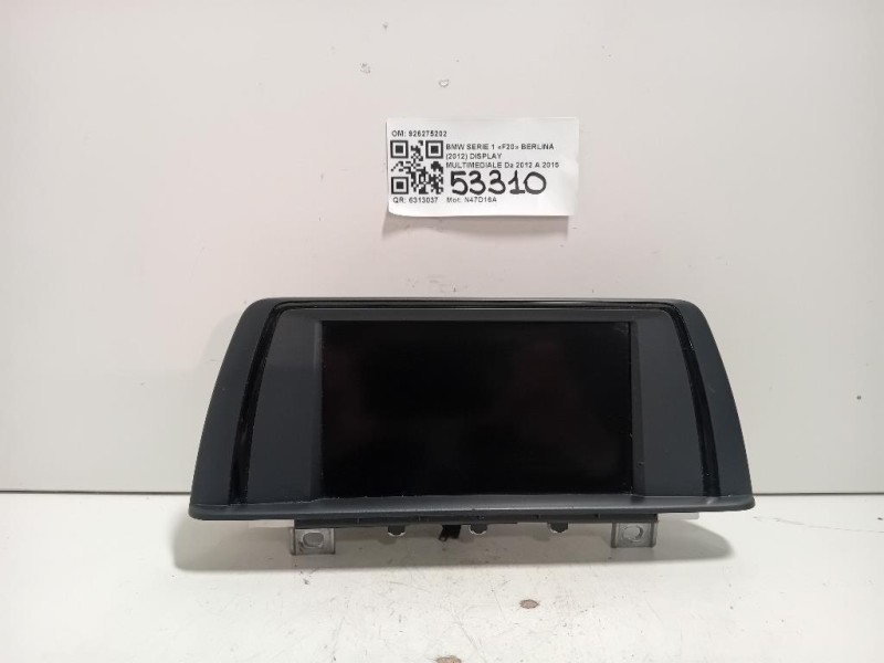 Display Multimediale 926275202 Bmw Serie 1 F20 Berlina 2012