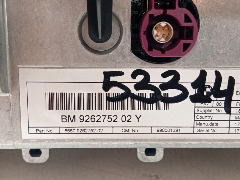 Display Multimediale 9262752 Bmw Serie 1 F20 Berlina 2012