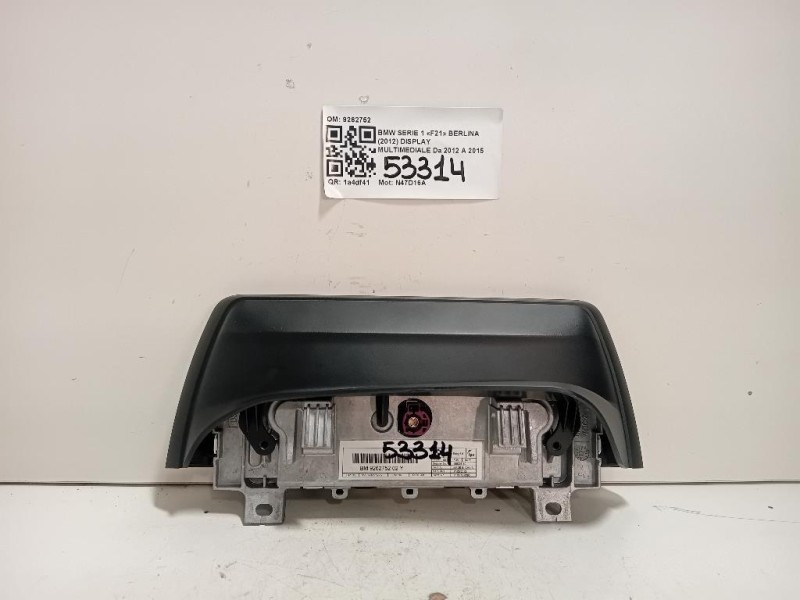 Display Multimediale 9262752 Bmw Serie 1 F20 Berlina 2012