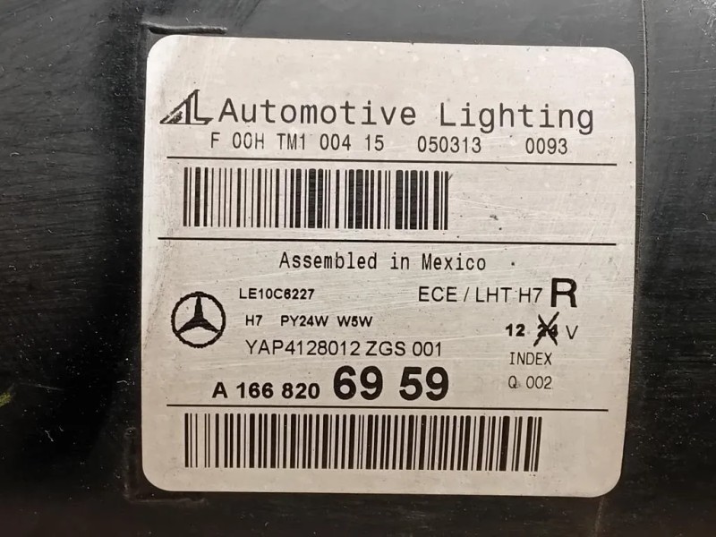 Proiettore ANT DX A1668206959 Mercedes Classe ML W166 2012