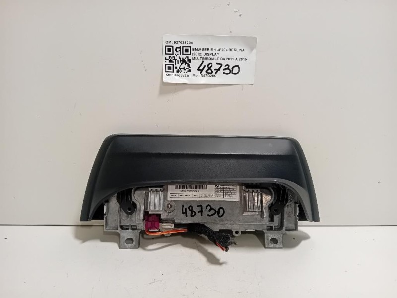 Display Multimediale 927039204 Bmw Serie 1 F20 Berlina 2012