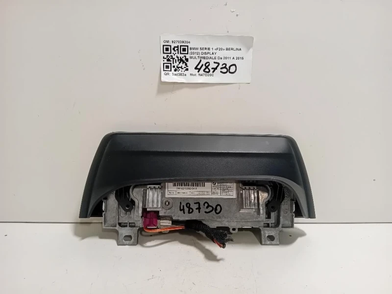 Display Multimediale 927039204 Bmw Serie 1 F20 Berlina 2012