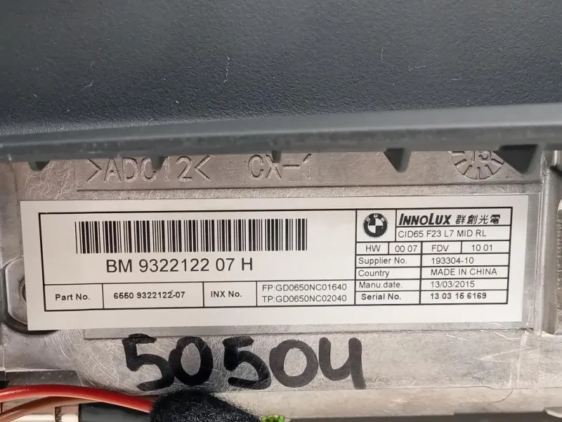 Display Multimediale 932212207 Bmw Serie 1 F20 Berlina 2015