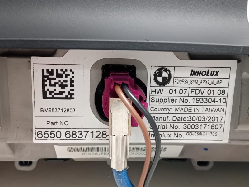 Display Multimediale 65506837128-03 Bmw Serie 1 F20 Berlina 2015