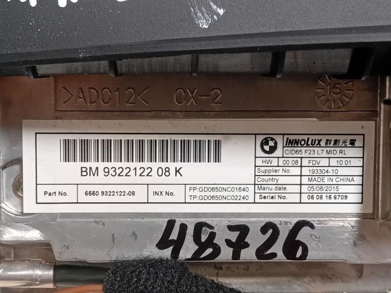 Display Multimediale 932212208 Bmw Serie 1 F20 Berlina 2015