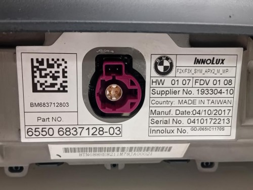 Display Multimediale 65506837128-03 Bmw Serie 1 F20 Berlina 2015