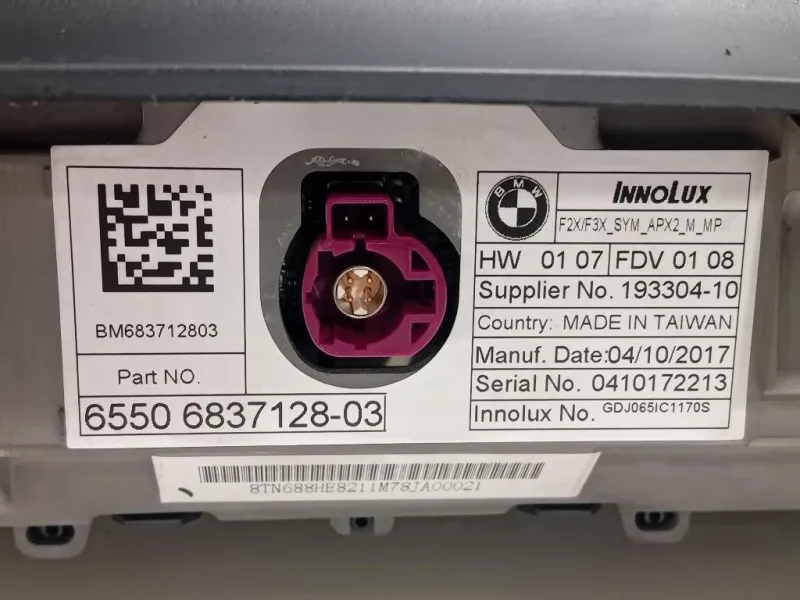 Display Multimediale 65506837128-03 Bmw Serie 1 F20 Berlina 2015