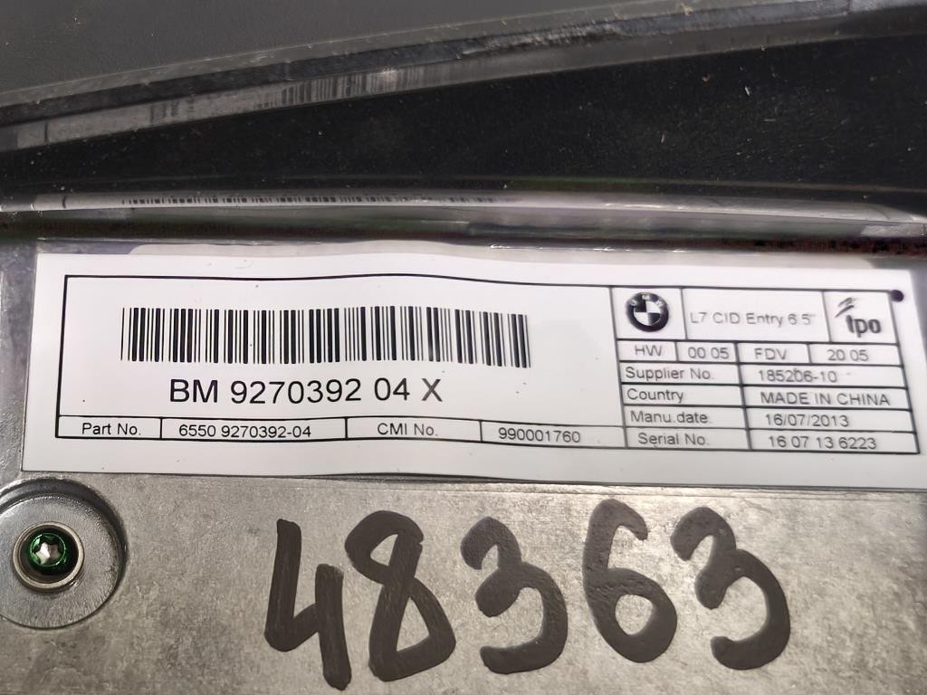 Display Multimediale 927039204 Bmw Serie 1 F20 Berlina 2015