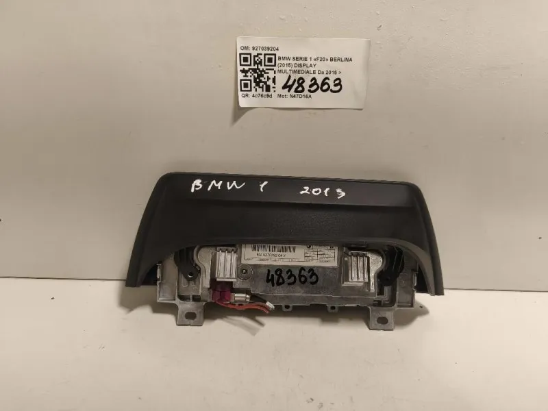 Display Multimediale 927039204 Bmw Serie 1 F20 Berlina 2015