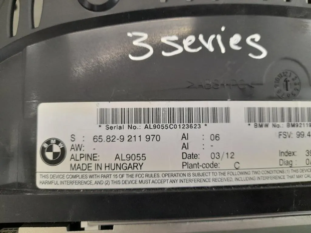 Display Multimediale 65829211970 Bmw Serie 3 E90 Berlina 2005