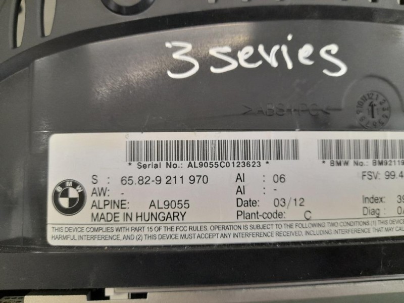 Display Multimediale 65829211970 Bmw Serie 3 E90 Berlina 2005