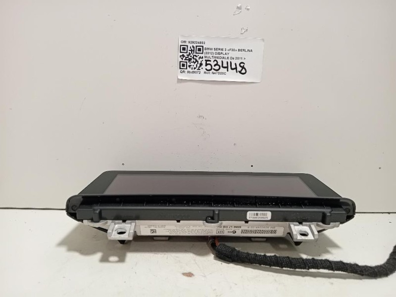 Display Multimediale 929224802 Bmw Serie 3 F30 Berlina 2012