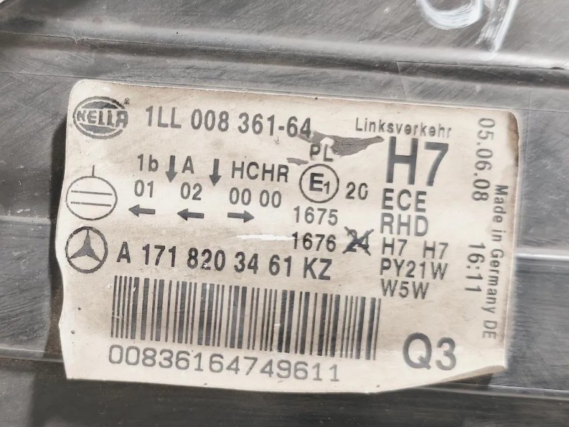 Proiettore ANT DX A1718203461 Mercedes Classe SLK R171 2004