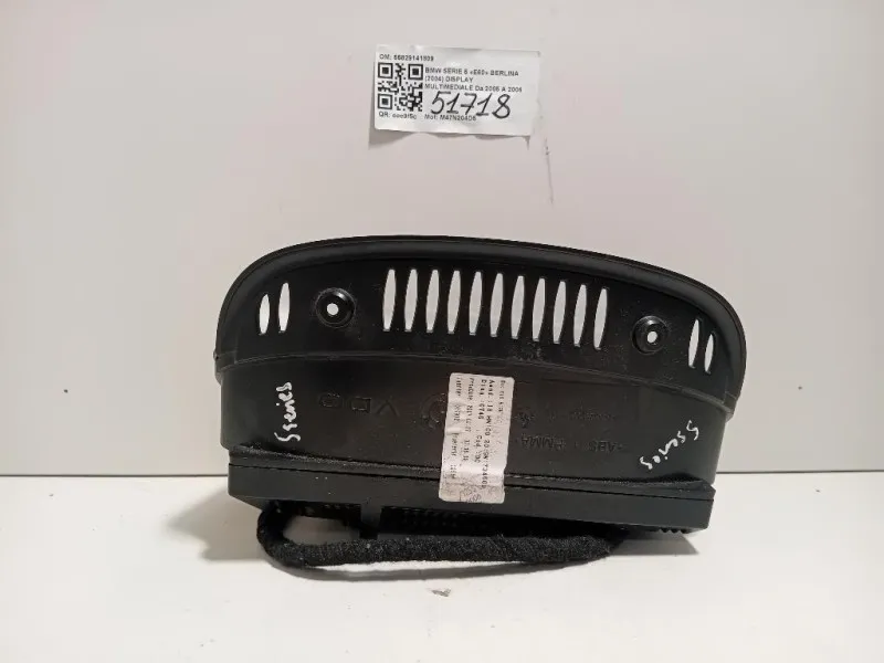 Display Multimediale 65829141809 Bmw Serie 5 E60 Berlina 2004
