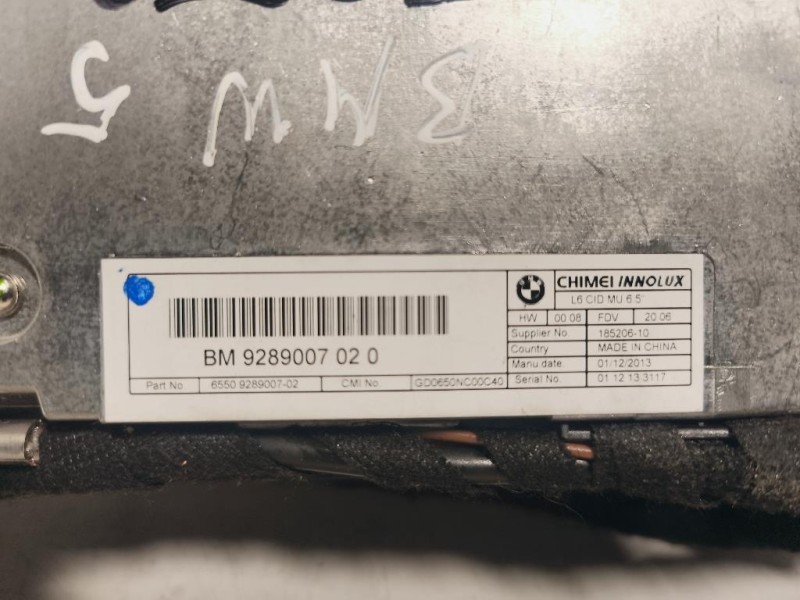 Display Multimediale 928900702 Bmw Serie 5 F10 Berlina 2012