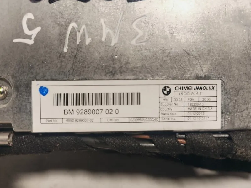 Display Multimediale 928900702 Bmw Serie 5 F10 Berlina 2012