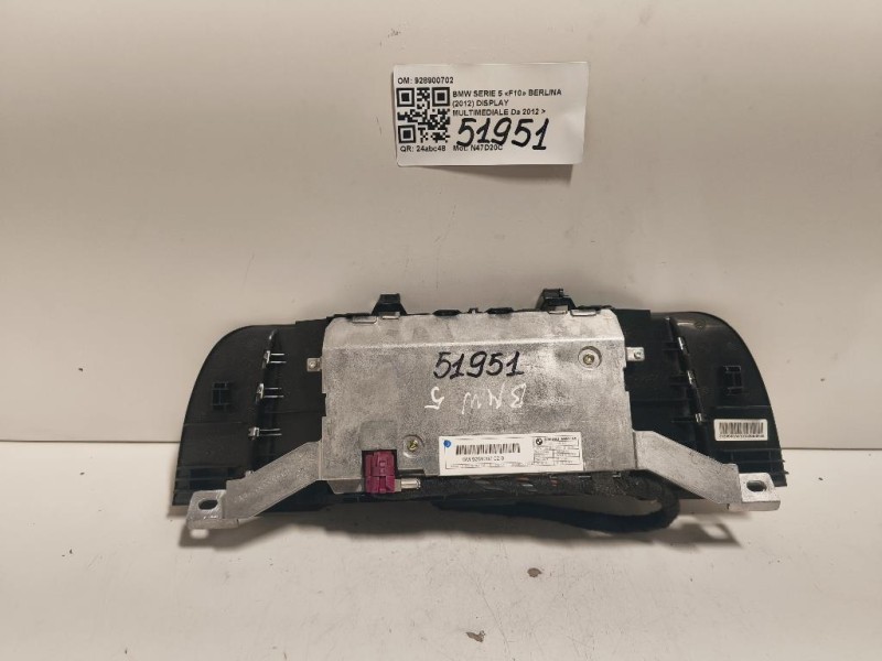 Display Multimediale 928900702 Bmw Serie 5 F10 Berlina 2012
