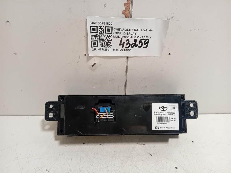 Display Multimediale 95981822 Chevrolet Captiva I 2007