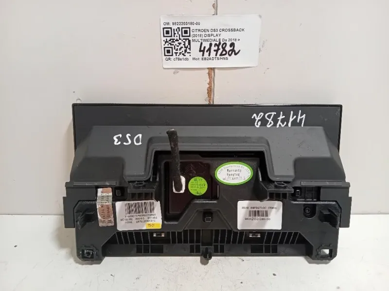 Display Multimediale 9822203180-00 Citroen DS3 Crossback 2018