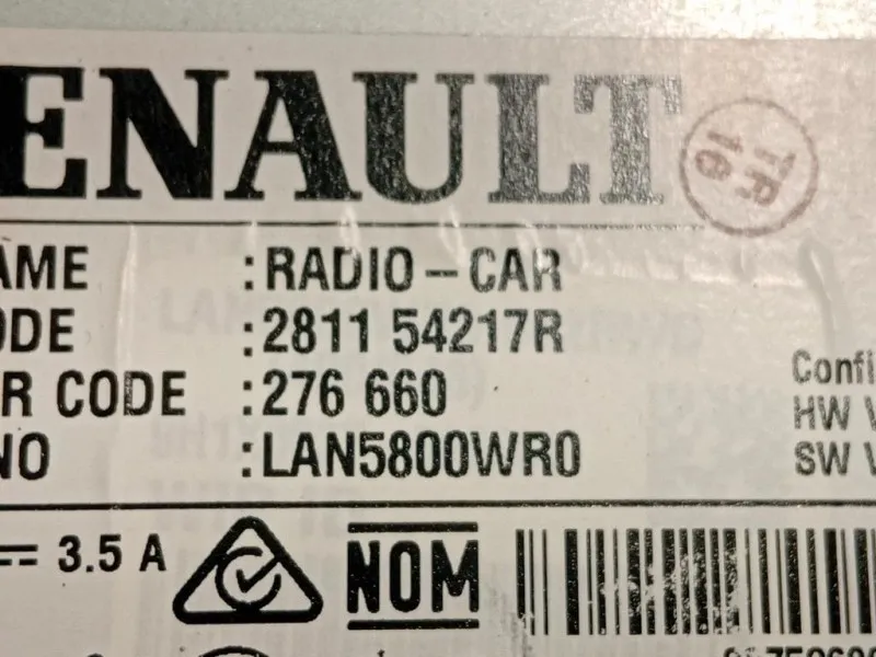 Display Multimediale 281154217R Dacia Duster II 2018