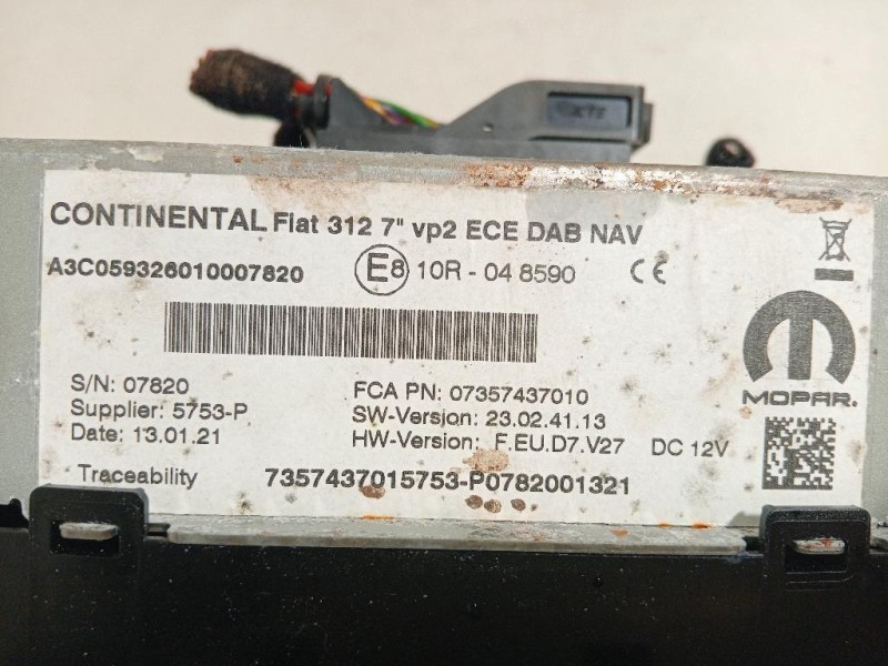 Display Multimediale Fiat 500 C 2015