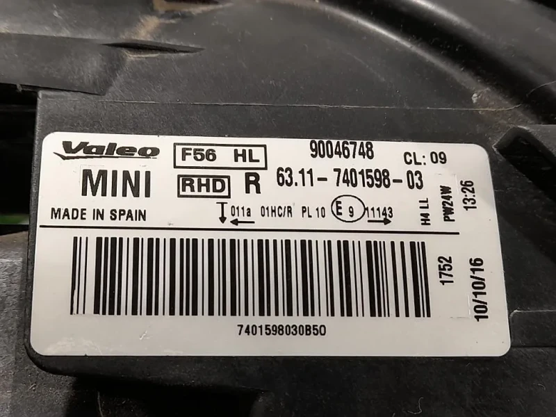 Proiettore ANT DX 6311-7401598-03 Mini MINI Cooper F55 2014