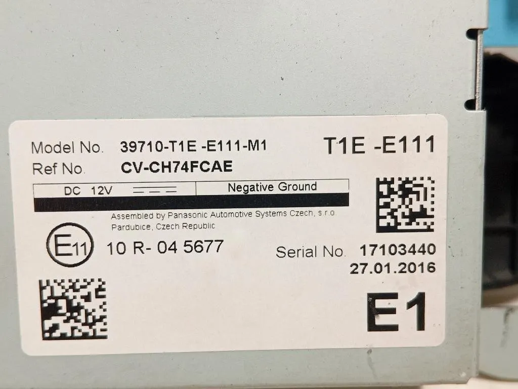 Display Multimediale 39710-T1E-E111-M1 Honda CR-V IV 2015