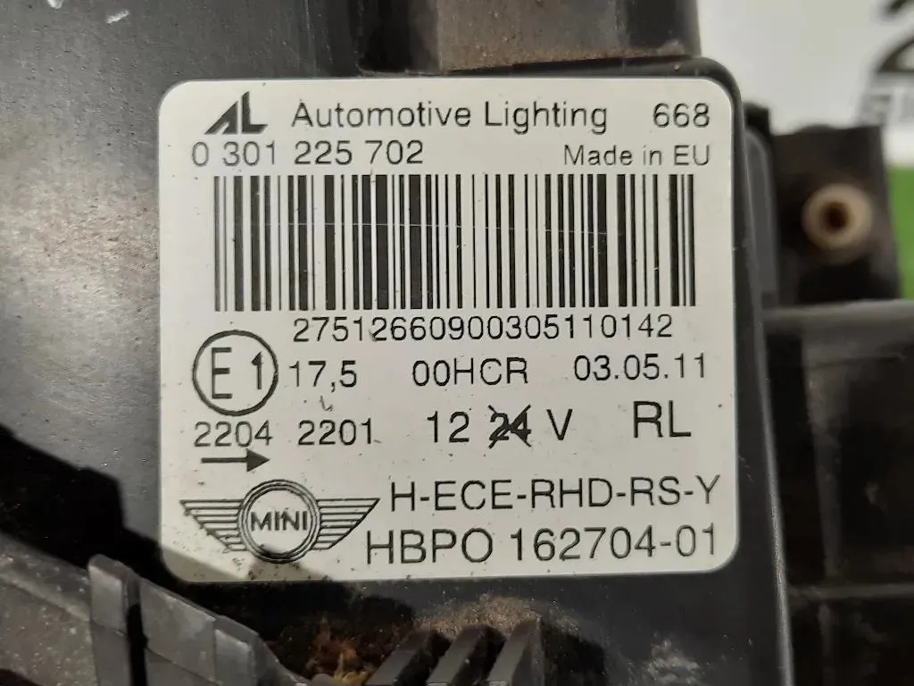 Proiettore ANT DX 0301225702 162704-01 Mini MINI Cooper R56 2007