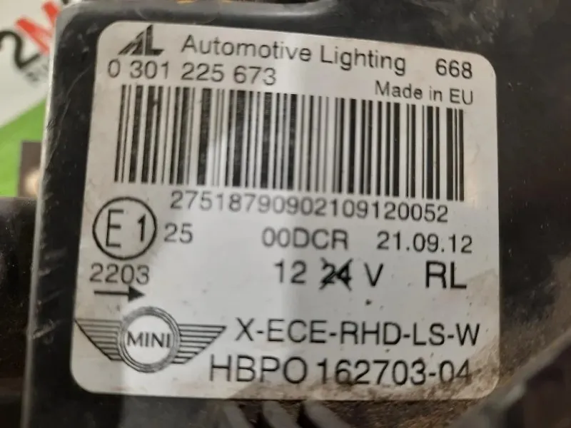 Proiettore ANT DX 63127292050 Mini MINI Cooper R56 2007