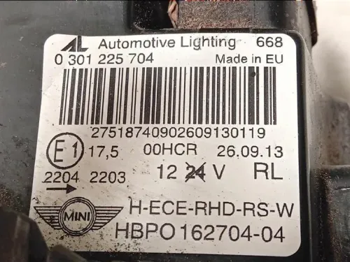 Proiettore ANT DX 162704-04 Mini MINI Cooper R56 2007