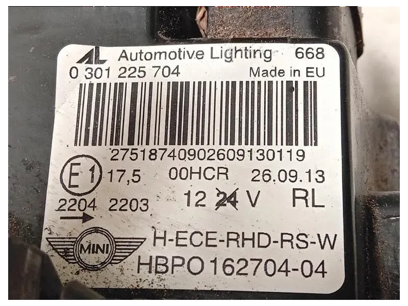 Proiettore ANT DX 162704-04 Mini MINI Cooper R56 2007