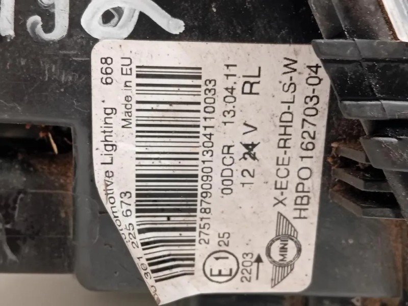 Proiettore ANT DX 0301225673 Mini MINI Cooper R57 Cabrio 2007