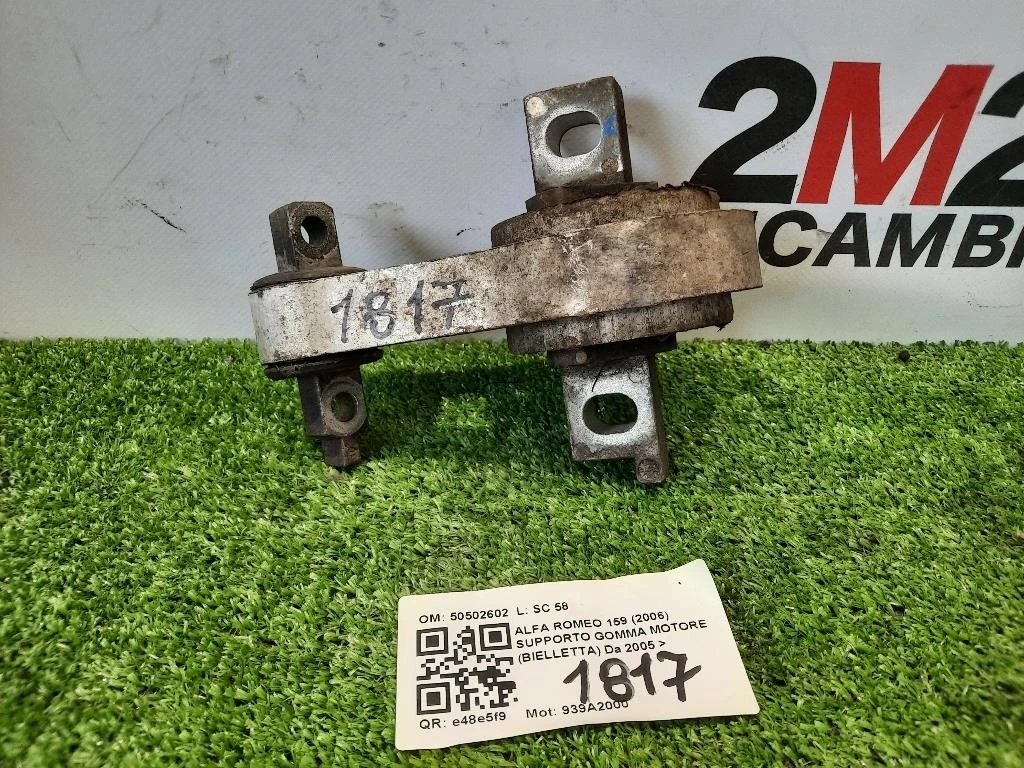 Supporto Gomma Motore Bielletta 50502602 Alfa Romeo 159 2006