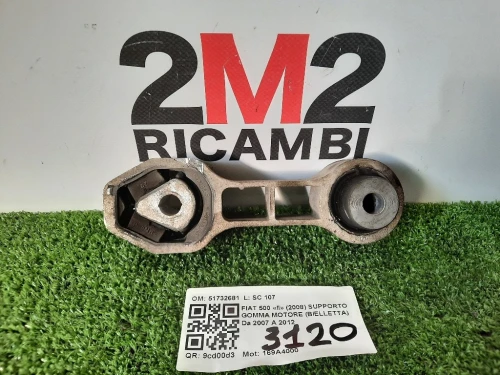 Supporto Gomma Motore Bielletta 51732681 Fiat 500 II 2008