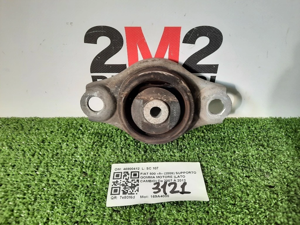 Supporto Gomma Motore LATO Cambio 46800412 Fiat 500 II 2008