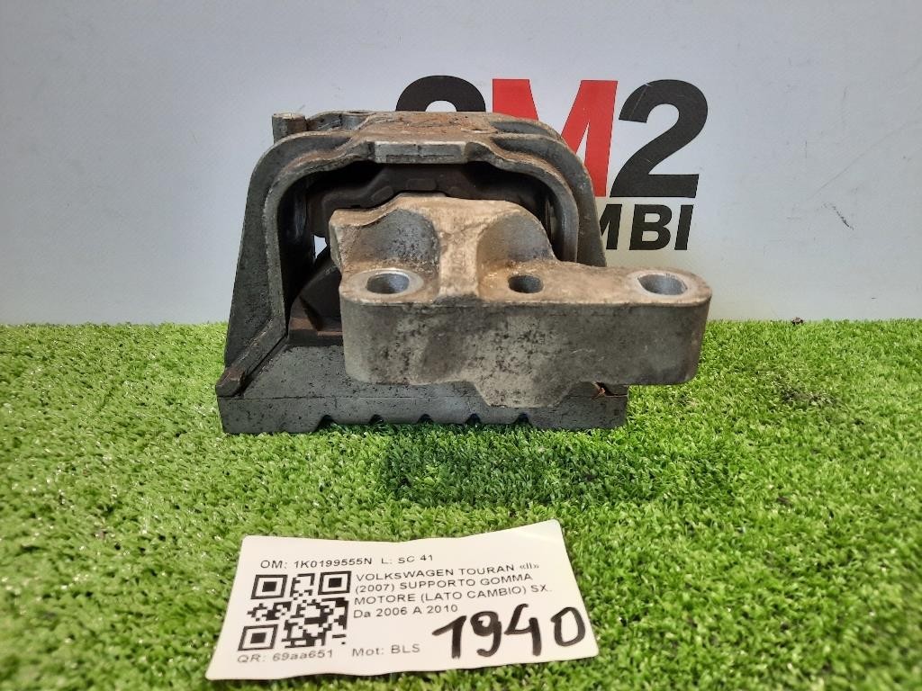 Supporto Gomma Motore LATO Cambio SX 1K0199252 Volkswagen Touran II 2007