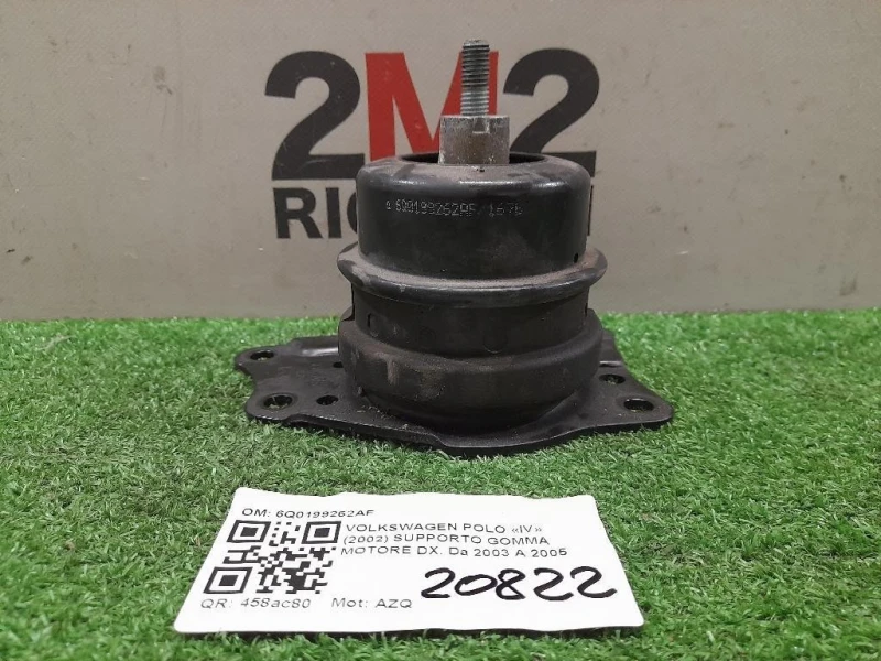 Supporto Gomma Motore DX 6Q0199262AF Volkswagen POLO IV 2002