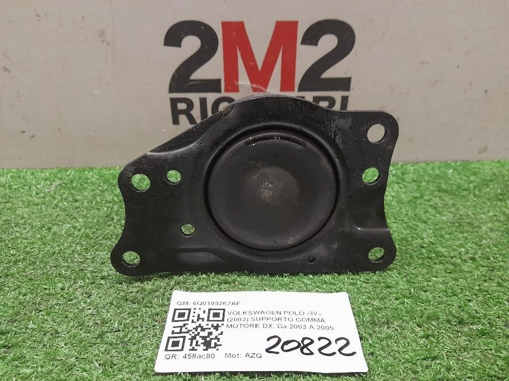 Supporto Gomma Motore DX 6Q0199262AF Volkswagen POLO IV 2002