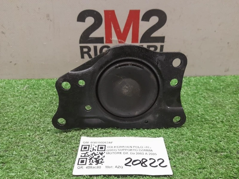 Supporto Gomma Motore DX 6Q0199262AF Volkswagen POLO IV 2002