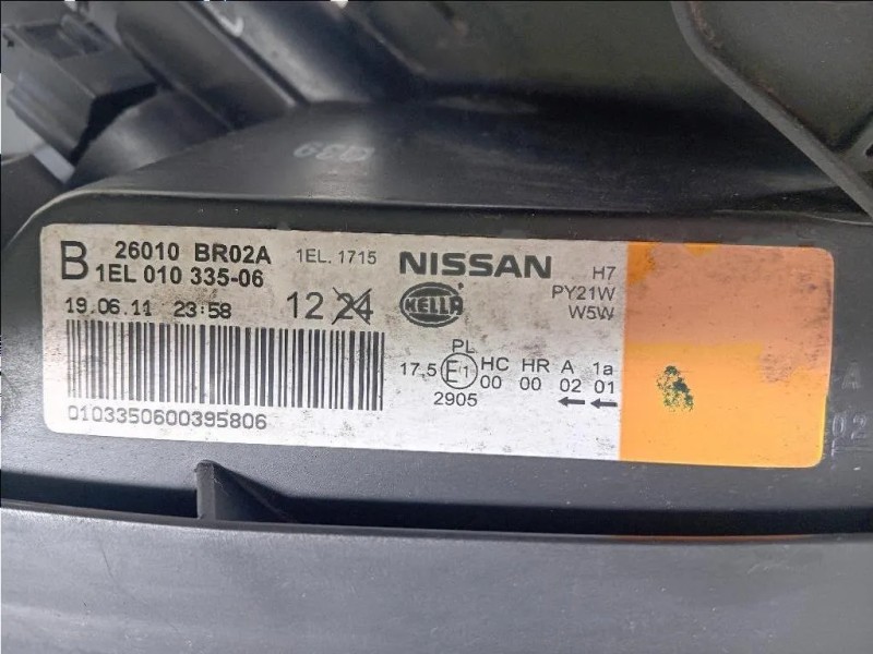 Proiettore ANT DX 26010BR02A FARO LUCE PROIETTORE Nissan Qashqai I 2010