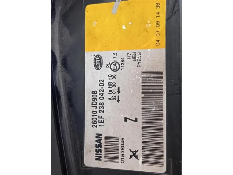 Proiettore ANT DX 26010 JD90B Nissan Qashqai II 2014