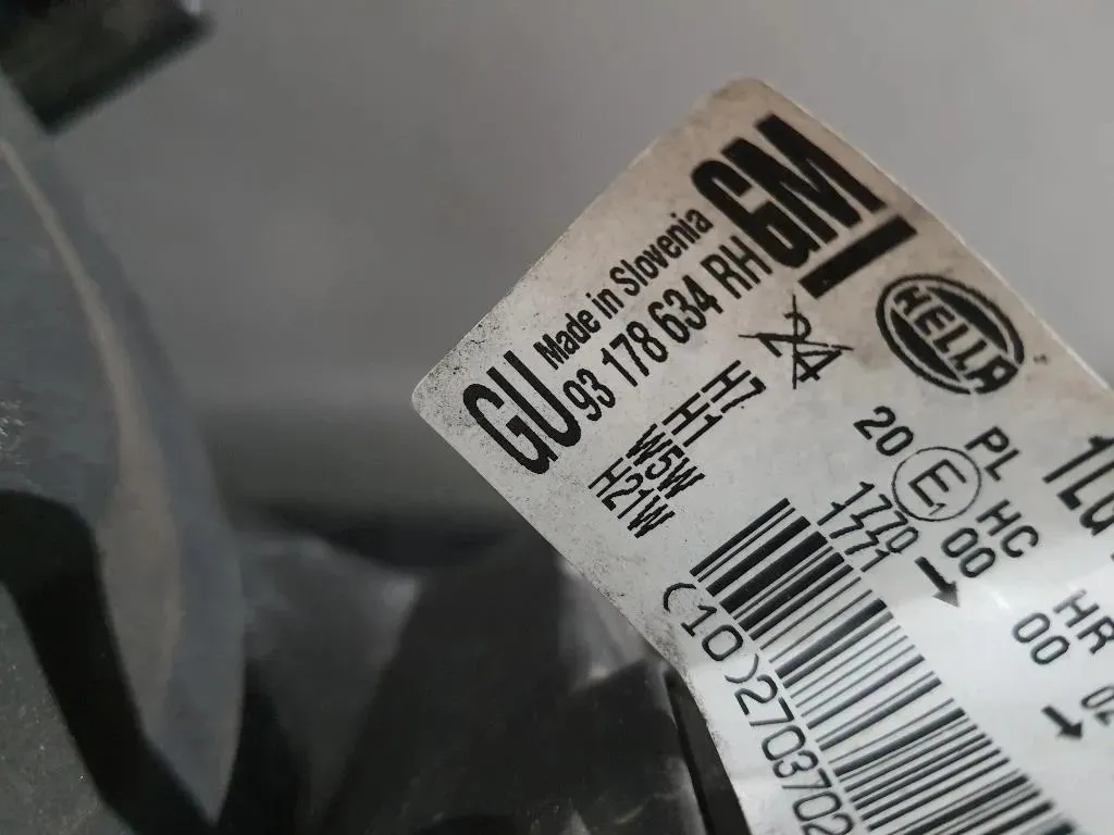 Proiettore ANT DX 93178634 Opel Astra H Cabrio 2005