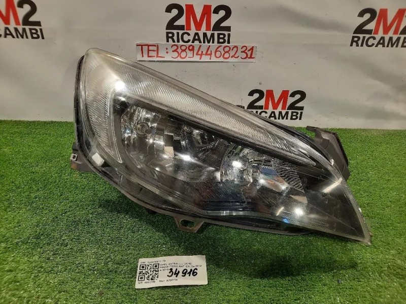 Proiettore ANT DX 1LG010011-70 Opel Astra J 2010