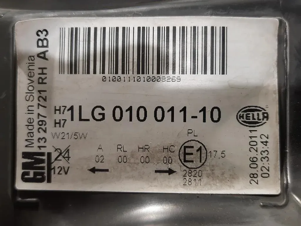 Proiettore ANT DX 1LG010011-10 Opel Astra J 2012