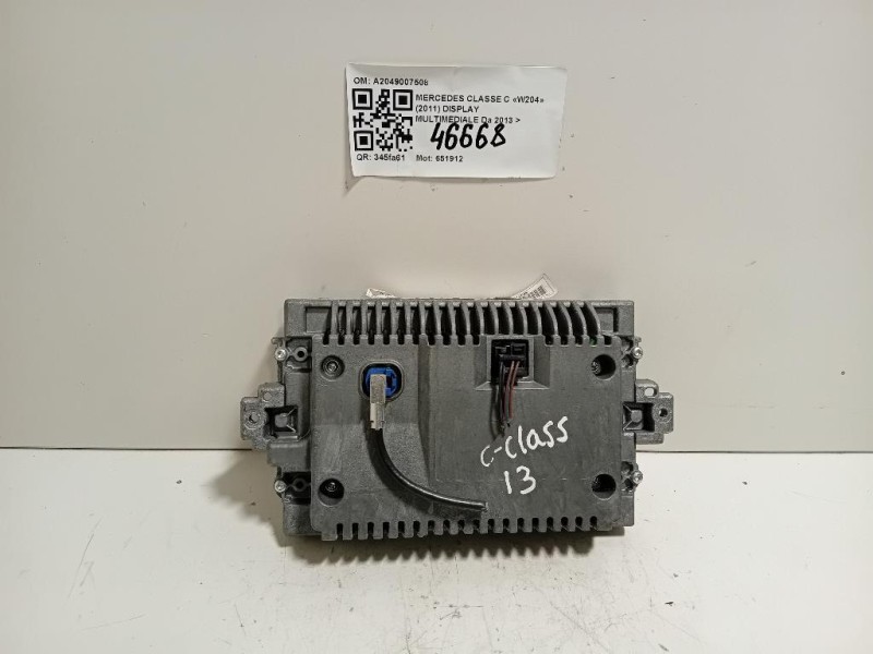 Display Multimediale A2049007508 Mercedes Classe C W204 2011