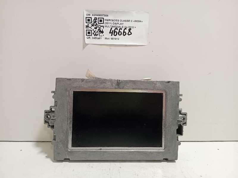 Display Multimediale A2049007508 Mercedes Classe C W204 2011
