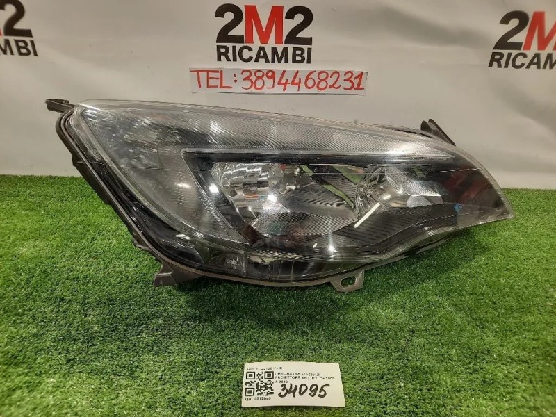 Proiettore ANT DX 1LG010011-18 Opel Astra J 2012